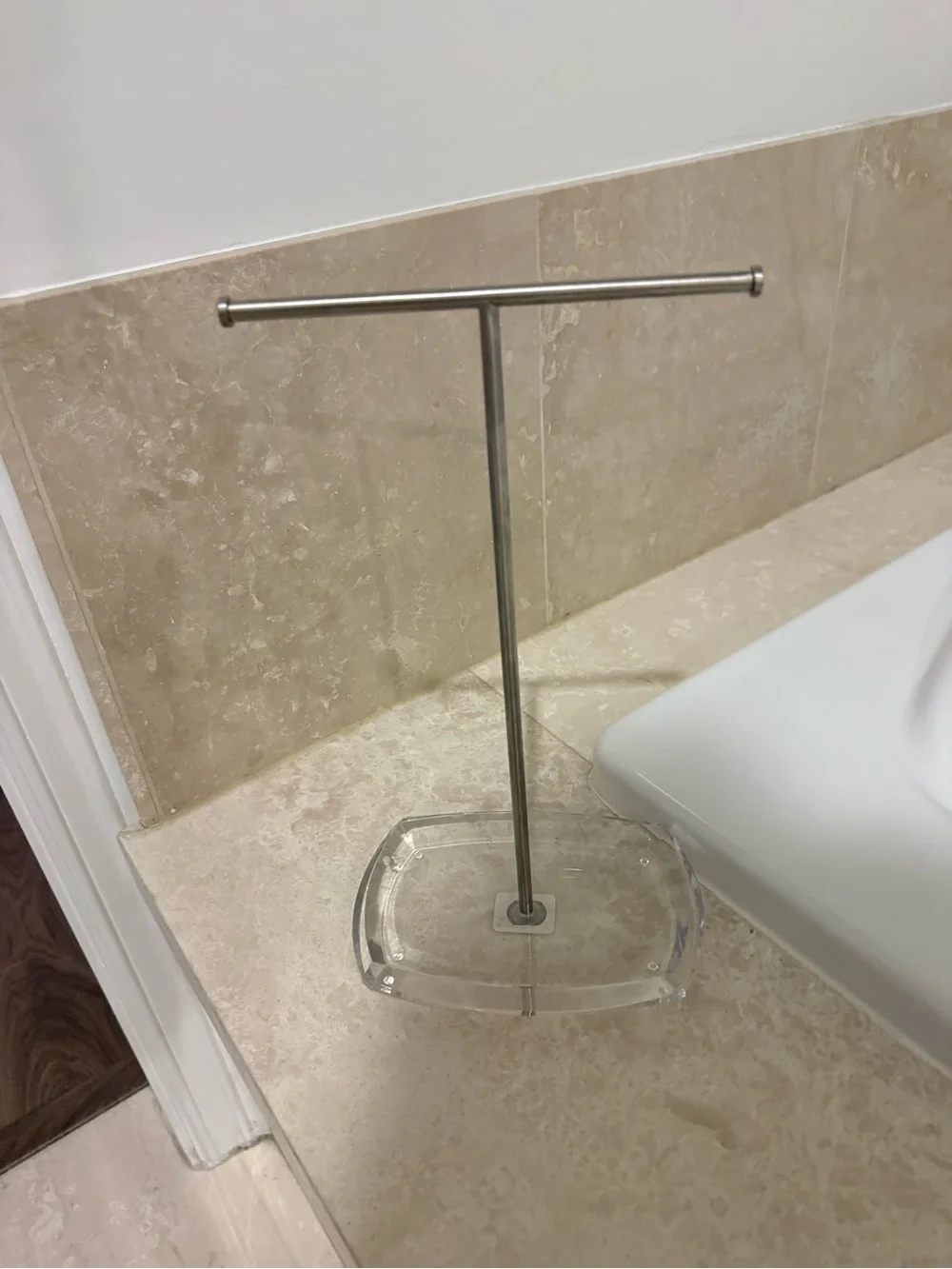 The Container Store Clear Acrylic & Silver Jewelry T-Bar Display